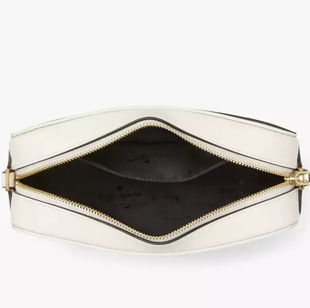 Kate Spade Black White Logo Camera Crossbody Bag Gold Hardware NWT - Picture 3 of 5